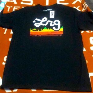 LRG TShirt Mens Large Black White Logo 100% cotton